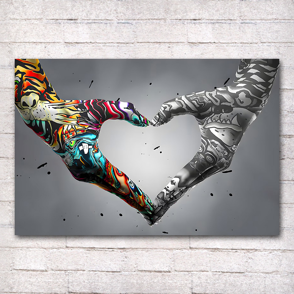 Graffiti Hand Love Canvas Pain - Home Decor Lovely Home ulasan dan harga