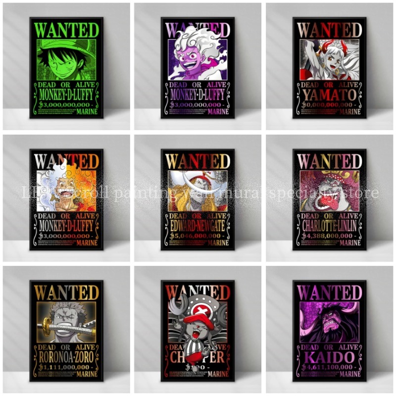 Famous Anime ONE PIECE Wanted  - Home Decor Online ulasan dan harga