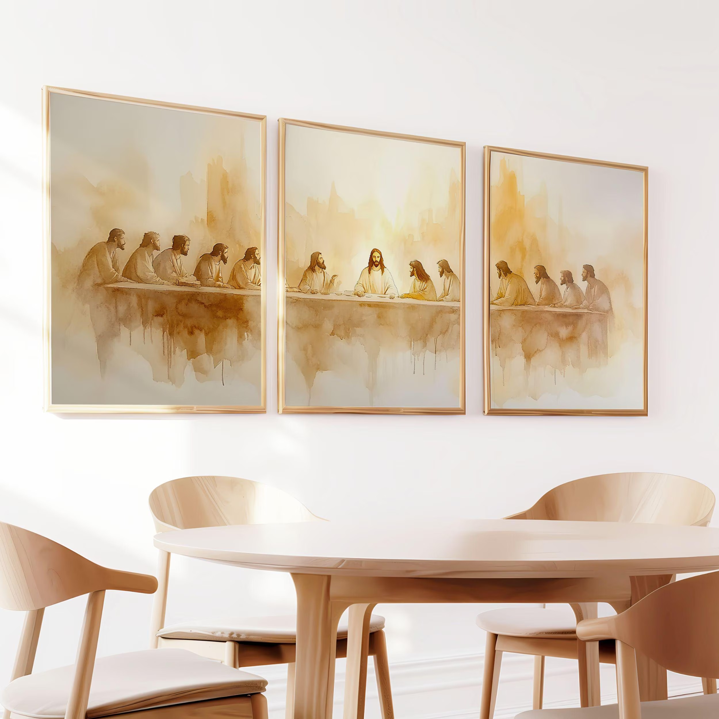 3pcs/set The Last Supper Wall  - Home Decor Jesus ulasan dan harga