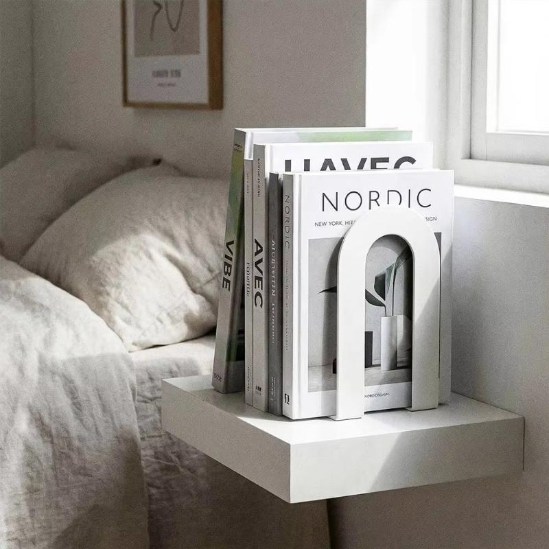 Aesthetic 1 Pair L-shaped Iron - Aesthetic Bookend ulasan dan harga