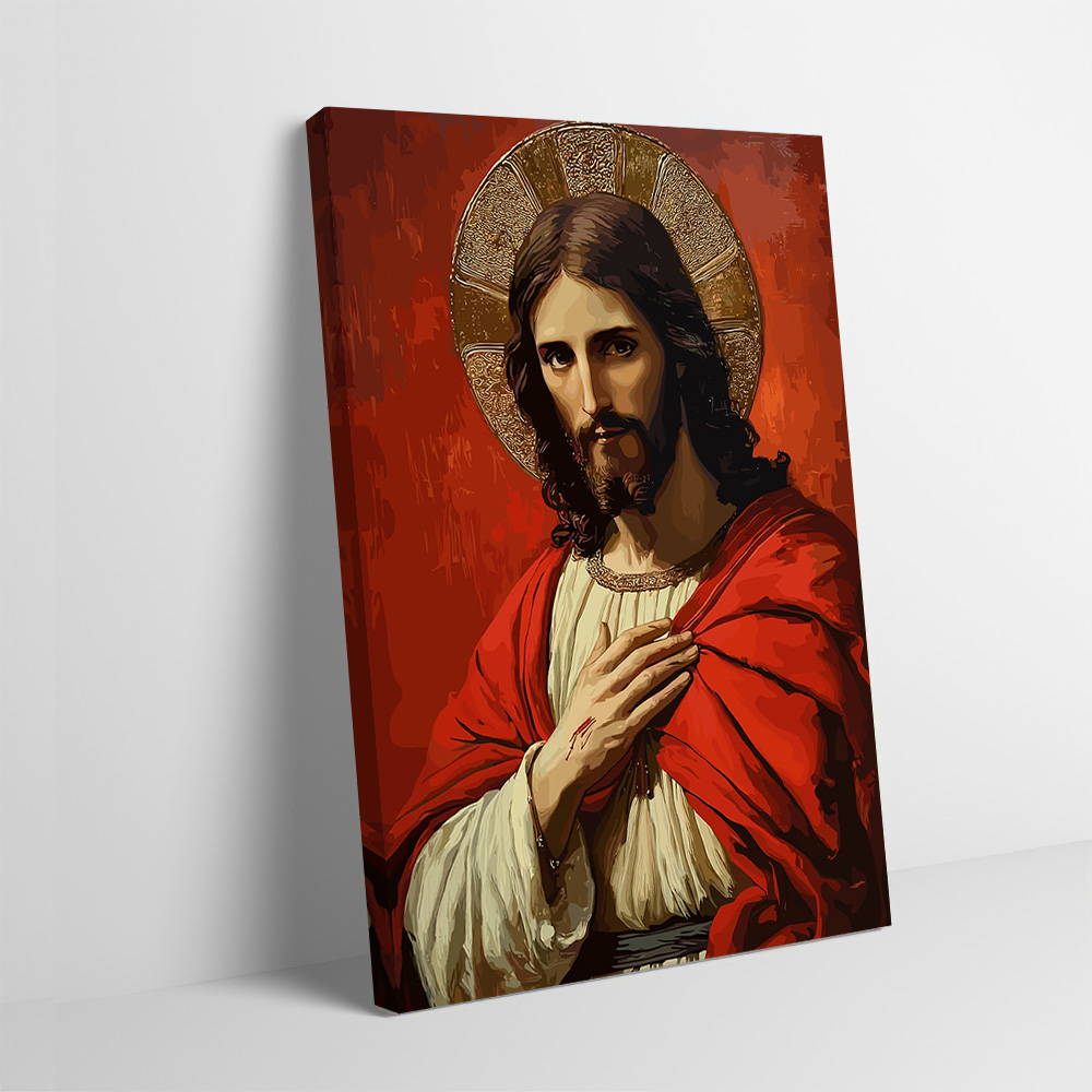 Portrait of Jesus Christ With  - Home Decor Jesus ulasan dan harga