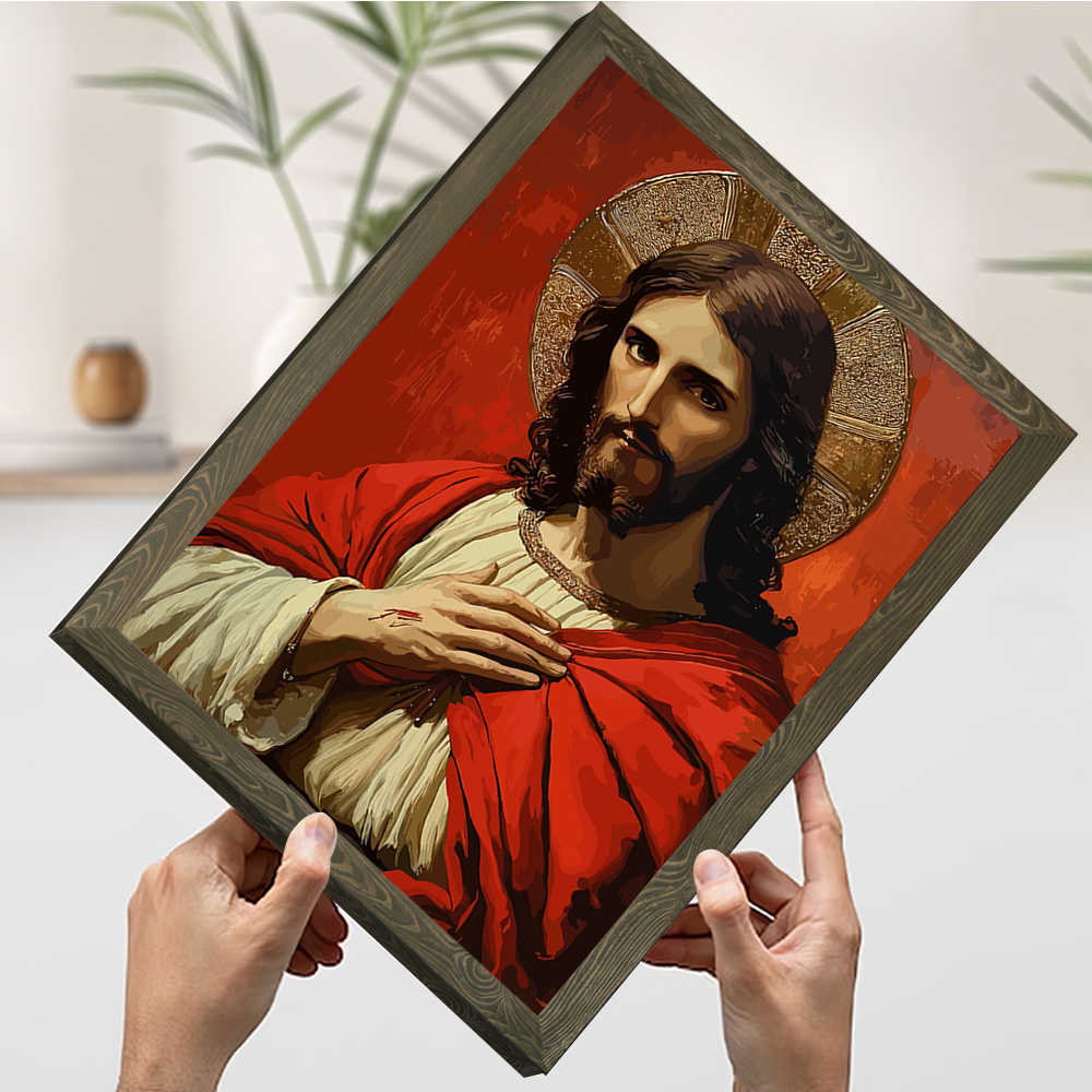 Portrait of Jesus Christ With  - Home Decor Jesus ulasan dan harga