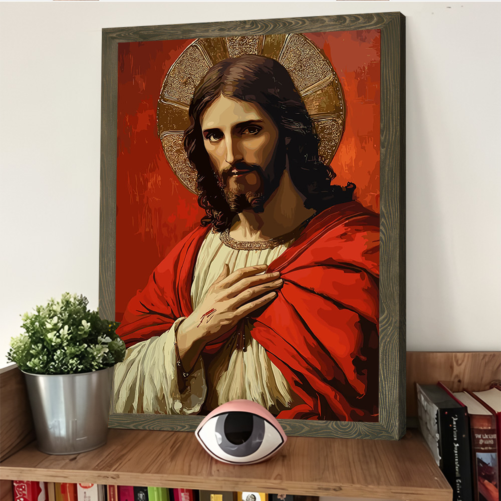 Portrait of Jesus Christ With  - Home Decor Jesus ulasan dan harga