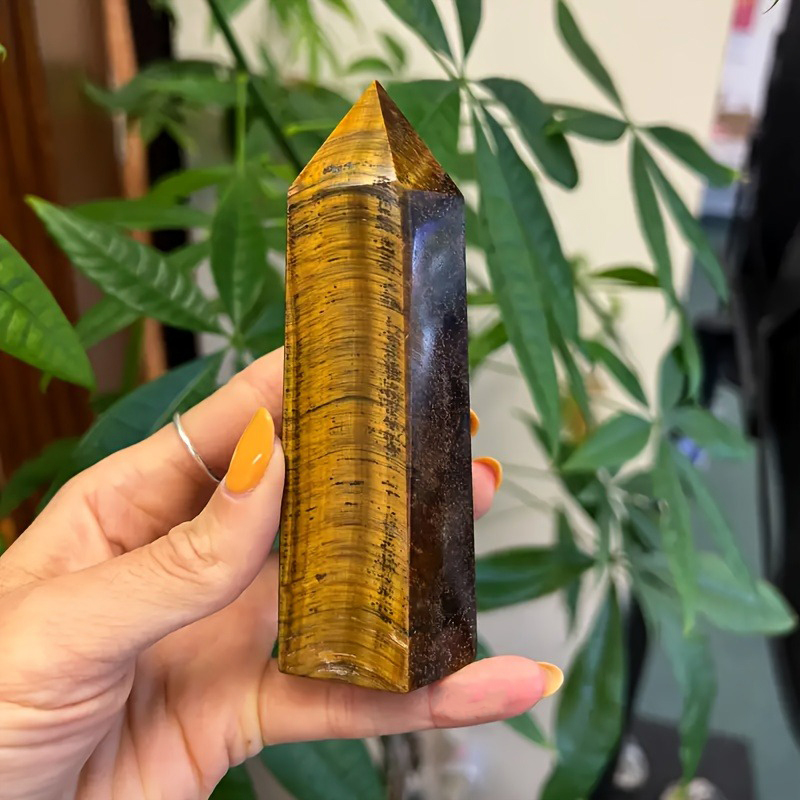 10cm Natural Tiger Eye Crystal - Home Decor Modern Organic ulasan dan harga