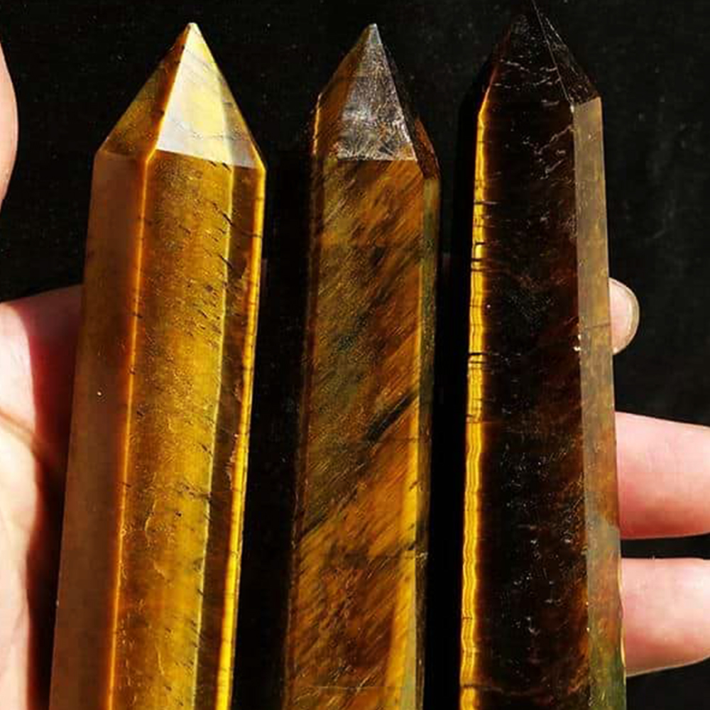 10cm Natural Tiger Eye Crystal - Home Decor Modern Organic ulasan dan harga