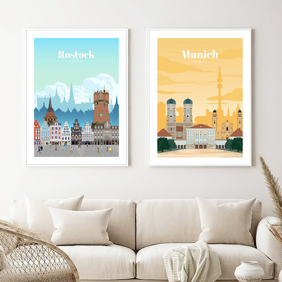 Berlin Germany Travel City Map - Germany Home Decor ulasan dan harga