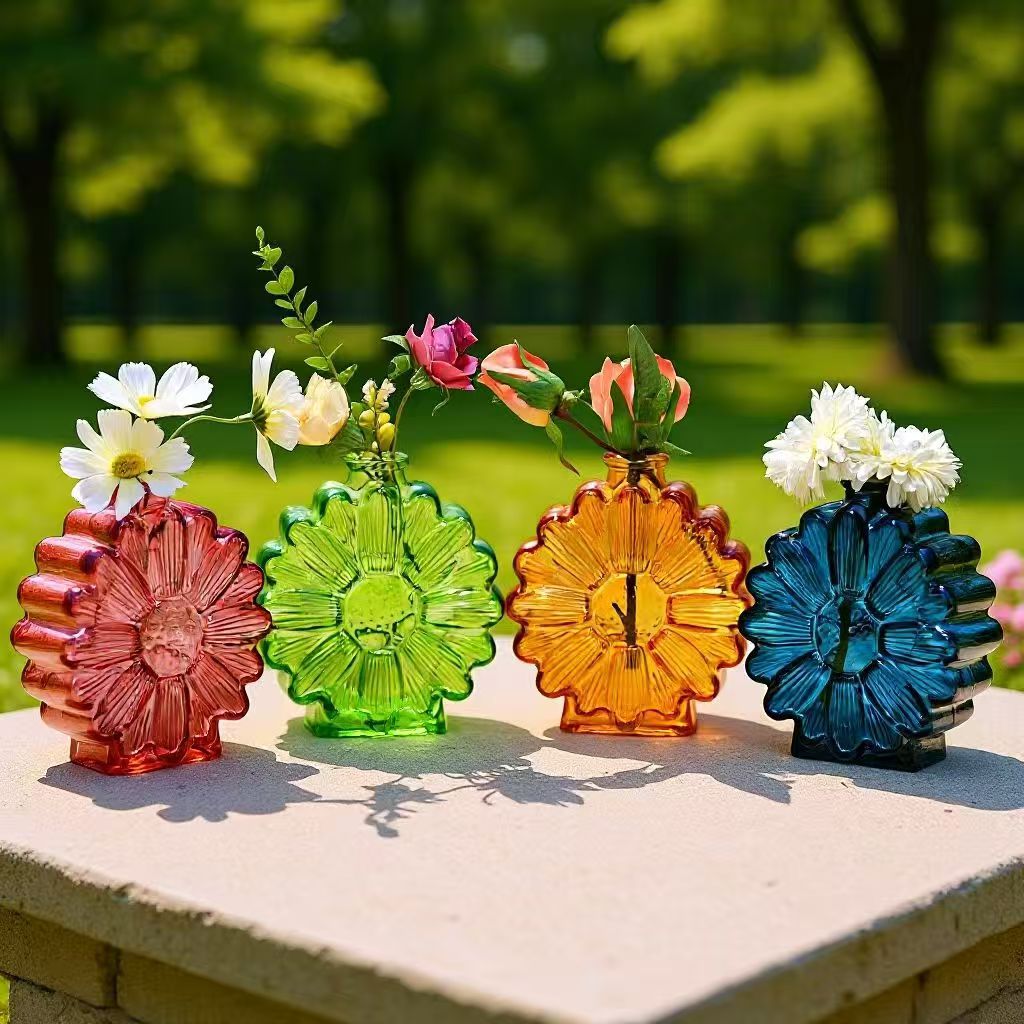 Simple Stained Glass Vase Hydr - Glass Vase Nordic ulasan dan harga